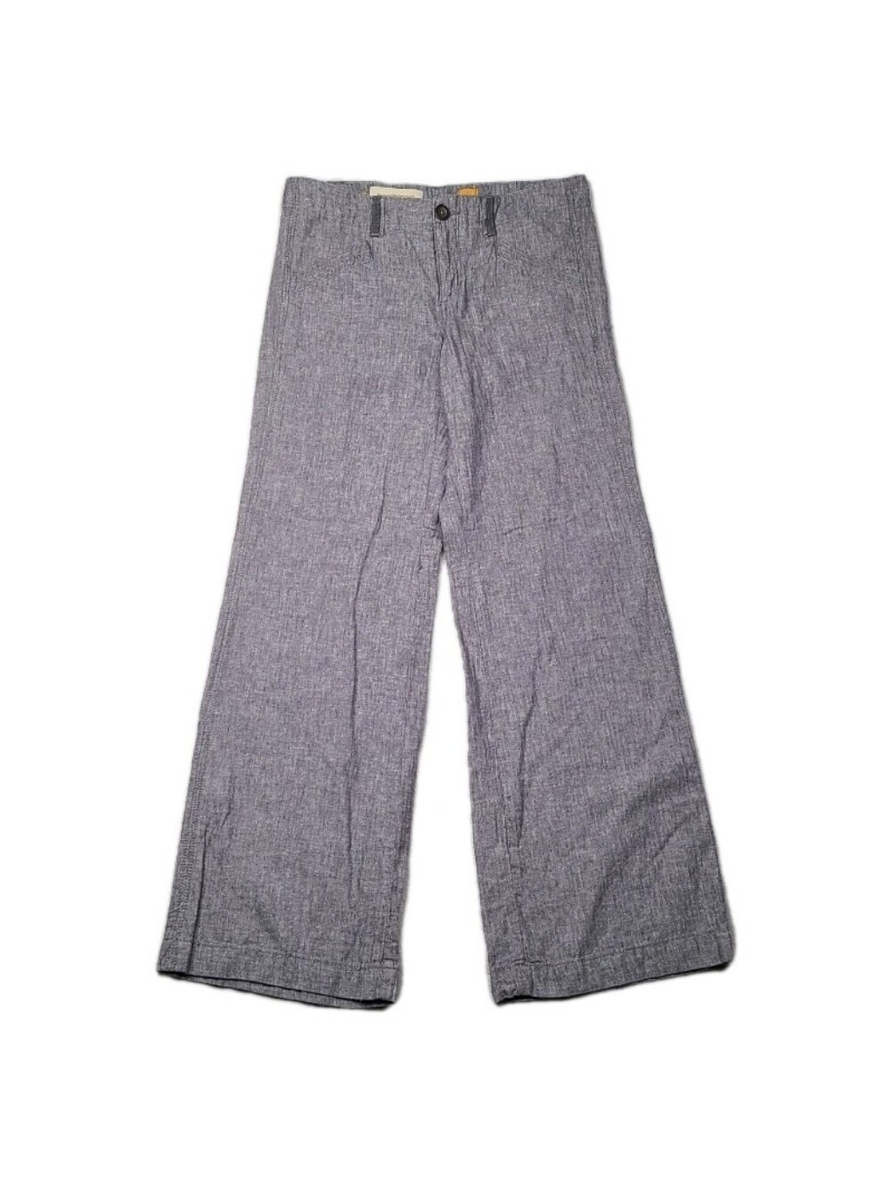 Pilcro and the Letterpress Wide Leg Linen-Blend Pants in Heather Gray